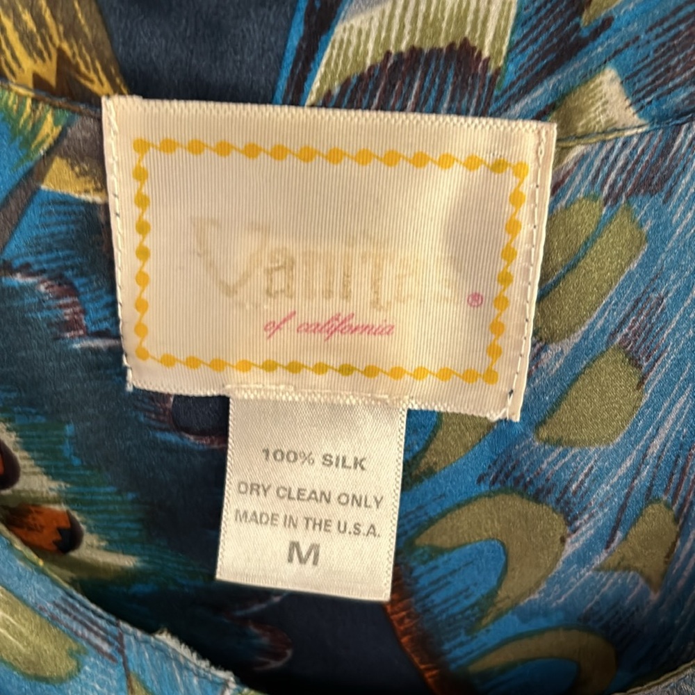 Gorgeous 100% Silk Dress Peacock Feather print midi dress - Picture 8 of 9